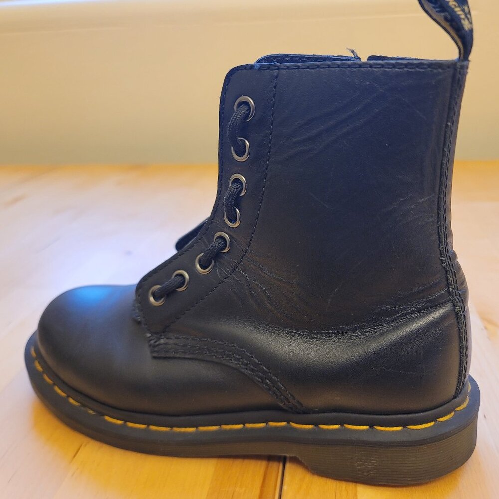 Dr. Martens - 1460 Women's Pascal Nappa Zipper Boots - Black - Leather - Size 6 - Picture 12 of 14